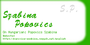 szabina popovics business card